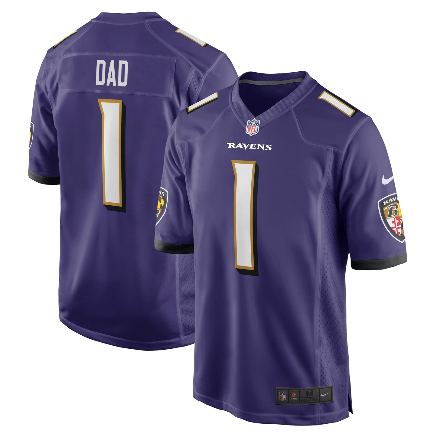 Number 1 Dad Baltimore Ravens Nike Game Jersey - Purple