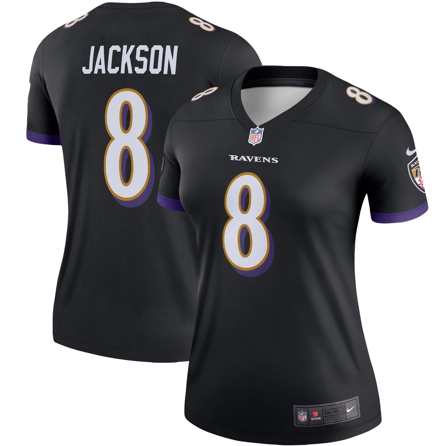 Women's Nike Lamar Jackson Black Baltimore Ravens Legend Team Jersey