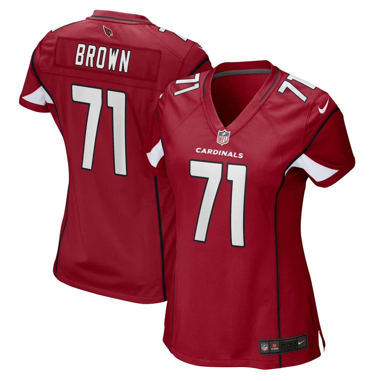 Women's Nike Andrew Brown Cardinal Arizona Cardinals Game Player Jersey
