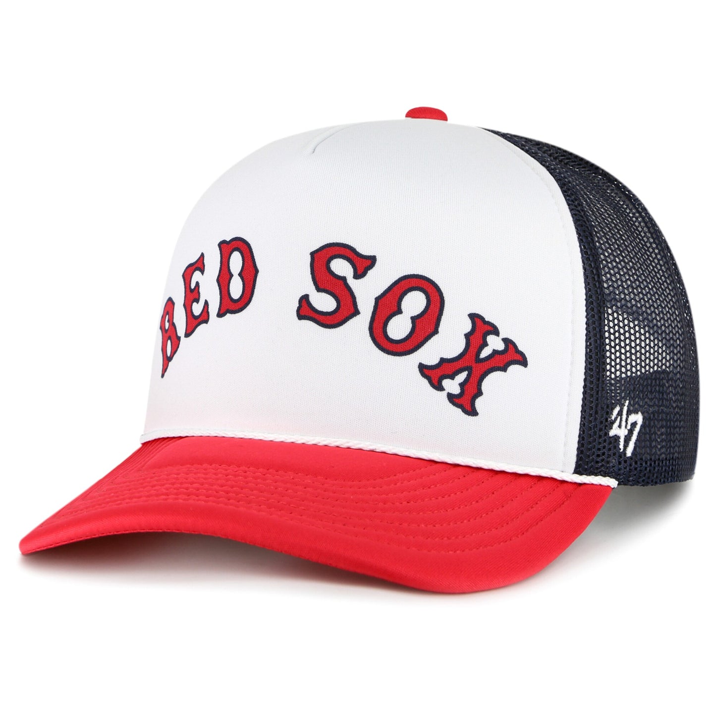 Boston Red Sox '47 Foam Front Script Trucker Snapback Hat - White